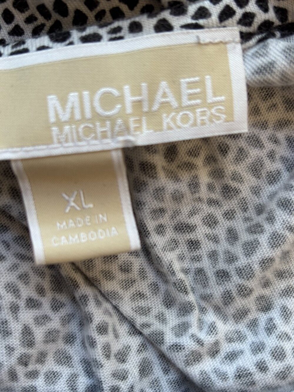 Clearance MICHAEL Michael Kors Leopard Off Shoulder Top XL Like New - Picture 6 of 7